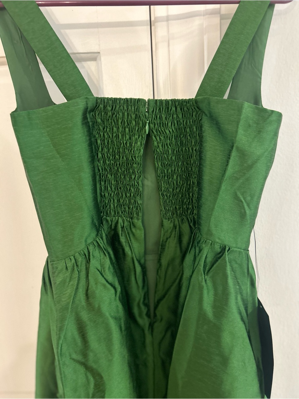 NWT Tuckernuck Green Dupioni Esme Dress Small Broken Zipper - Picture 3 of 5